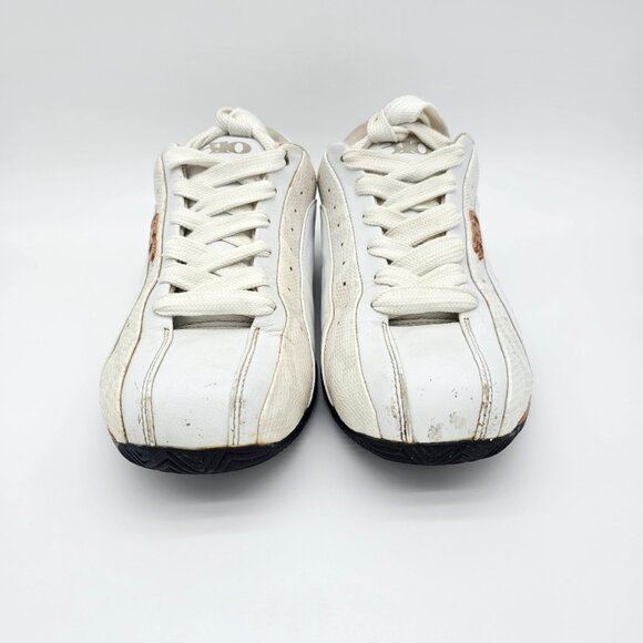 310 Motoring Monterey Model Sneaker White Leather White Snake Print Men's Size 9 - Picture 13 of 13